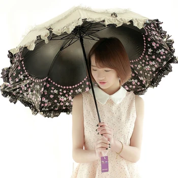 Слънцезащитен дантелен Чадър, Дъжд, Женски Слънцезащитен крем, Корейски Трикуспидалната чадър, UV-Прозрачно Ветрозащитное принцеса декорация, Подарък Ombrello SY259