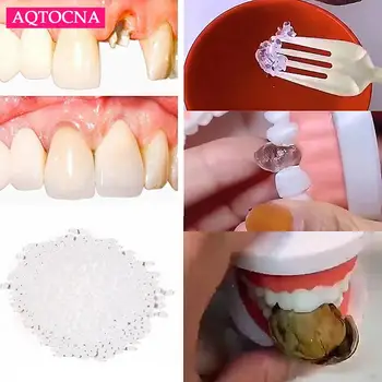 Комплект за ремонт на временни зъби от смола 25 г, Зъби и цепнатини, Изкуствени зъби, твърди лепила, Лепила за зъбни протези, Избелване на зъби, Красотата на зъбите