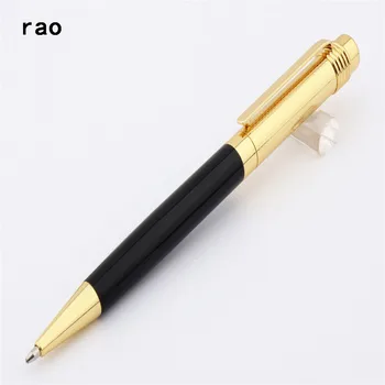 Дръжка с синьо мастило луксозен качество 855 Golden hat Черна химикалка писалка за бизнес офис със средна върха на Нова