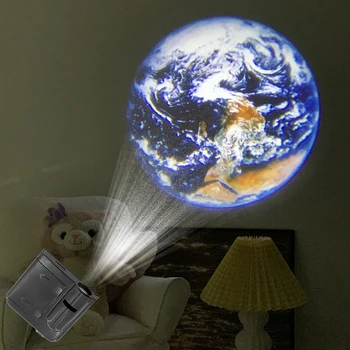 Проекционная лампа Aurora Moon Galaxy Творчески фон С Нощно Земния Проектор, Лампа за снимане 16 Картички Листа