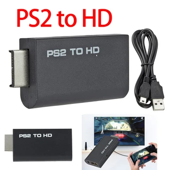 За PS2 към HDMI-съвместим Конвертор Адаптер 480i/480p/576i Аудио-Видео С Аудиокабелем 3.5 мм Поддържа КОМПЮТЪР Във всички режими на показване на PS2