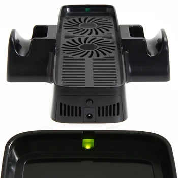Скоба на вентилатора за охлаждане с двойно зарядно устройство, корпус на вентилатора за охлаждане, аксесоари за гейминг контролер за XBOX 360