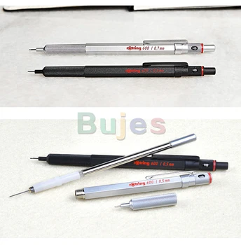 Механичен молив Rotring 600 с нагънат дръжка, шестостенни молив с диаметър 0,5 мм / 0,7 мм, перфектен баланс за плавно и комфортно писане