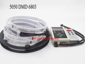5M 6803 LED RGB Ивица 150LED 5050 IC модел Цифров IP67 Dream, Magic Color Тръба Водоустойчива 12V LED Strip + Контролер RF6803