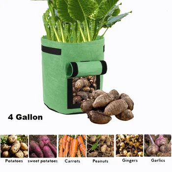 Сеялка за картофи със собствените си ръце От нетъкан текстил, чанта за отглеждане на домати, контейнер за отглеждане на зеленчуци, градински гърне за сгъстяване