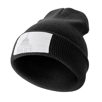 Полицията Капитолия на САЩ 2 Вязаная шапка с pom-помераните, скъпа черна мъжка шапка, дамски шапка