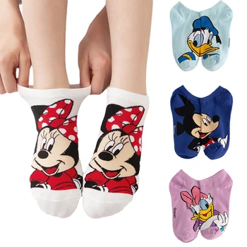 3 бр./компл. Чорапи с изображение на Мики Маус, Мини Маус, Доналд Дък, Памучни чорапи за възрастни, Празничен подарък за рожден Ден